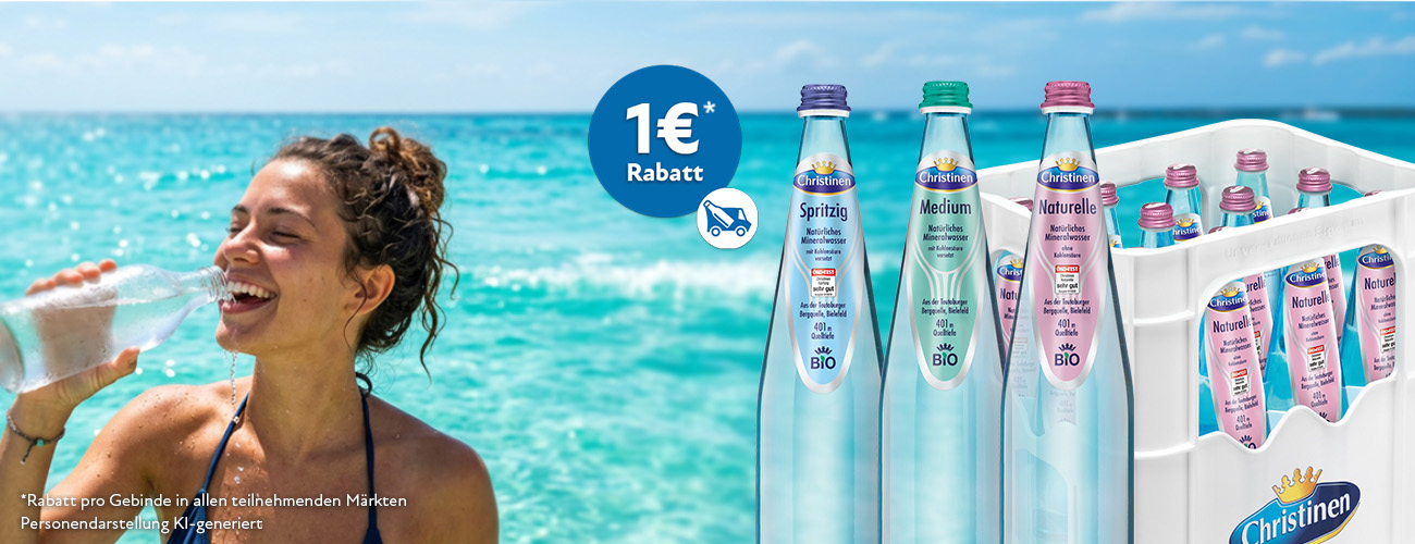 Christinenbrunnen Rabattaktion 1 Euro - KW 32 und 33 in 2026