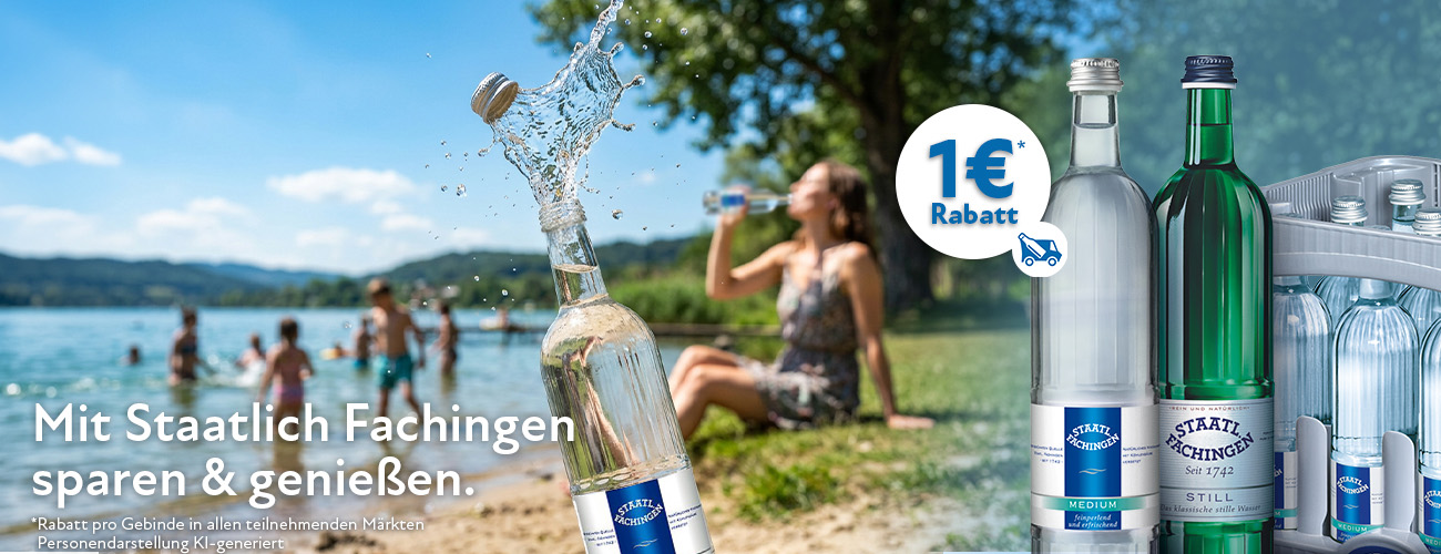 Staatlich Fachingen Rabattaktion 1 Euro - KW 34 und 35 in 2026