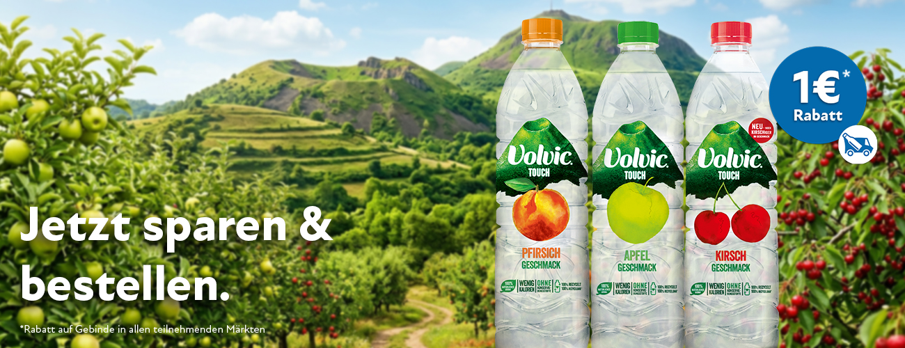 Volvic Touch Rabattaktion 1 Euro - KW 32 und 33 in 2026